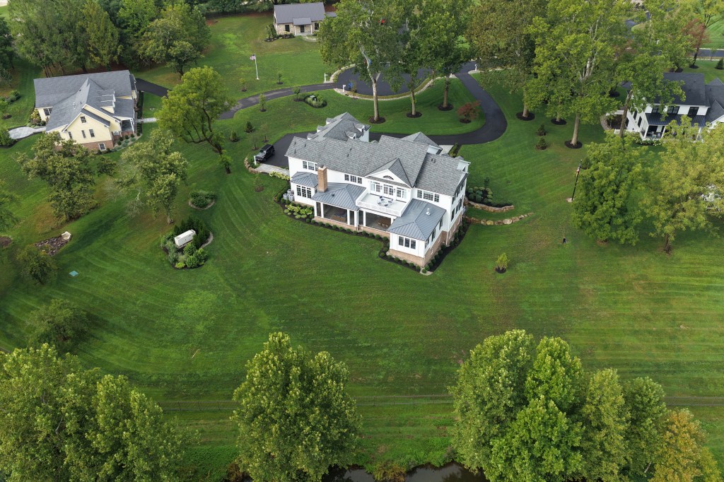drone photo of a house
